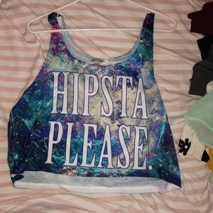 Hipsta Please Crop Top